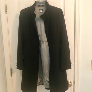 J Crew Black Wool Coat - Sz 8 - Great Condition!